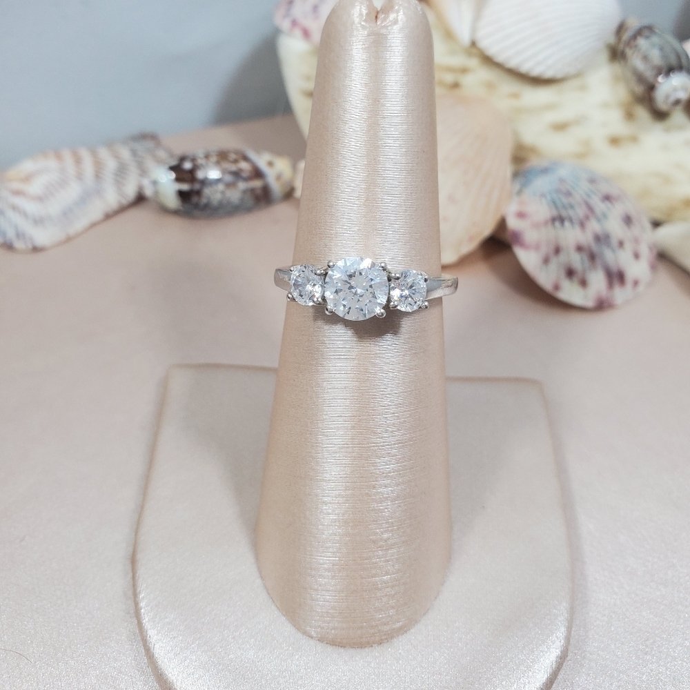 Nwot, Diamond Simulate Silver Ring - image 2